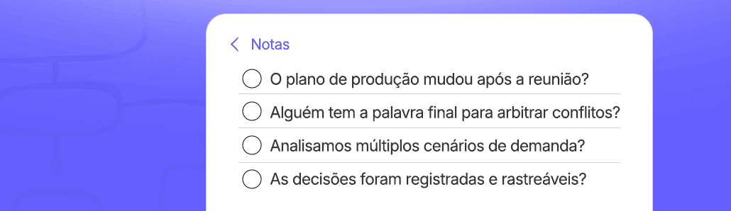Decisão no S&OP e consenso