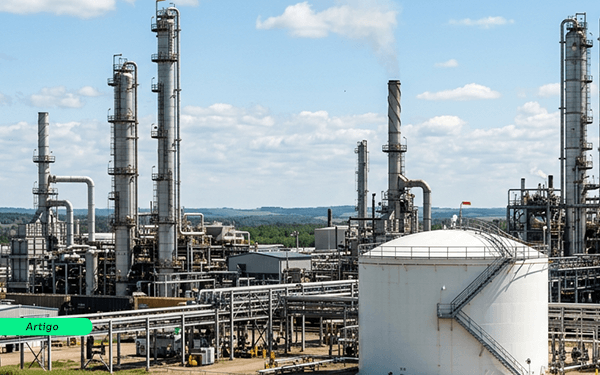 processo de destilação industrial