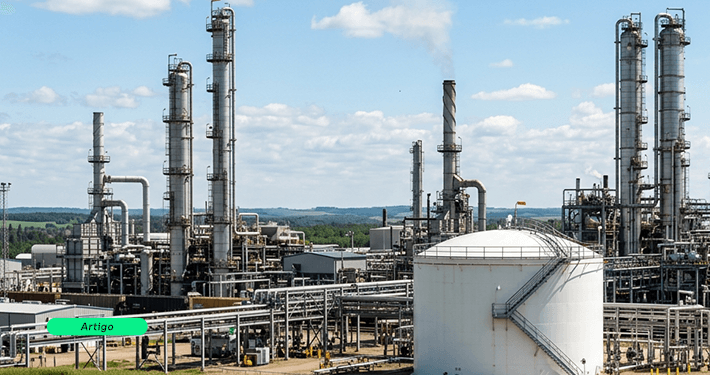 processo de destilação industrial